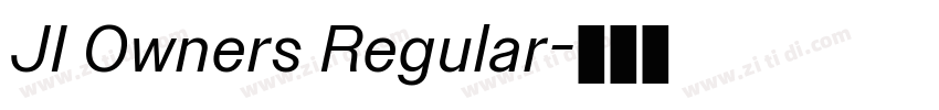JI Owners Regular字体转换